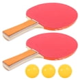 thumbnail image 1 of Hemoton 2pcs Rubber Faced Table Tennis Racket Beginner Training -pong Board Table Tennis Racket Set, 1 of 8