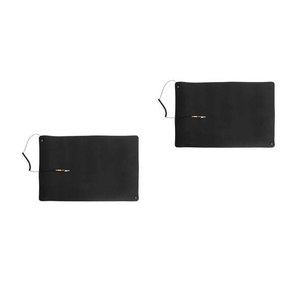 Hemoton 2pcs Rubber Soldering Mat Anti-Static High Temperature Resistant Grounding Mat For Desk Circuit Board Phone Pc And Tablet Repair