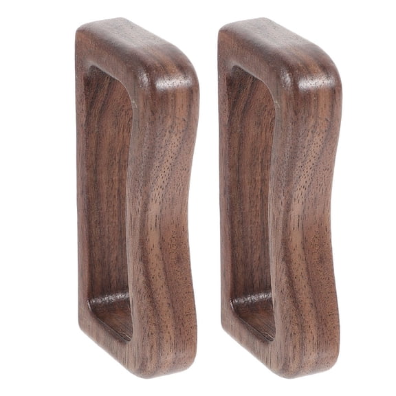 Hemoton 2pcs Rustic Style Teacup Handle Wooden Grip for Household Tea Separation Cup Convenient Mug Replacement Accessories