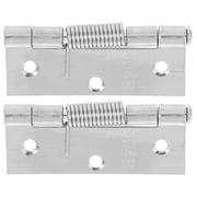 Hemoton 2pcs Self Closing Door Hinges Heavy Duty Door Hinges Stainless Steel Spring Door Hinges