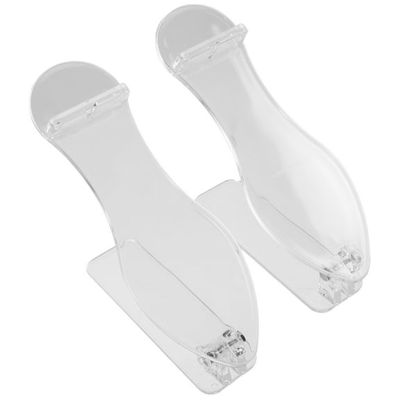 Hemoton 2 Pcs Shoe and Boot Rack Retail Sneaker Display Transparent
