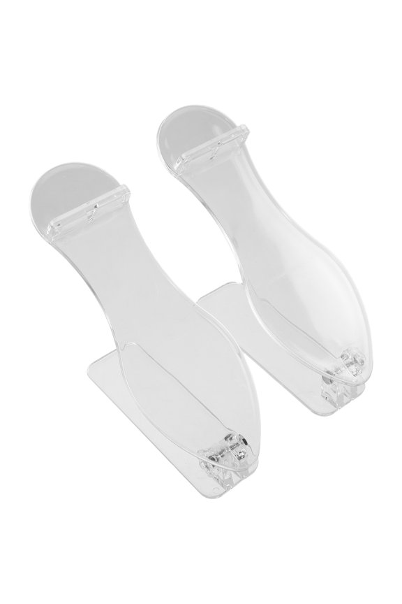 2 Pcs Shoe and Boot Rack Retail Sneaker Display Transparent