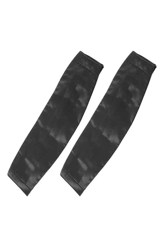 2pcs Solid Color Cummerbund Men Formal Tuxedo Accessories Adjustable Satin Waistband For Wedding And Party Events