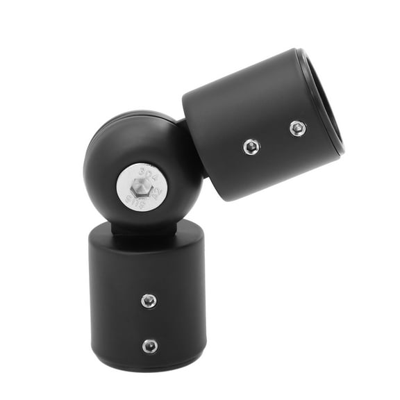 Hemoton 2pcs Stainless Steel Curtain Rod Elbow Connector Heavy Duty Hinged Curtain Rod Corner Connector