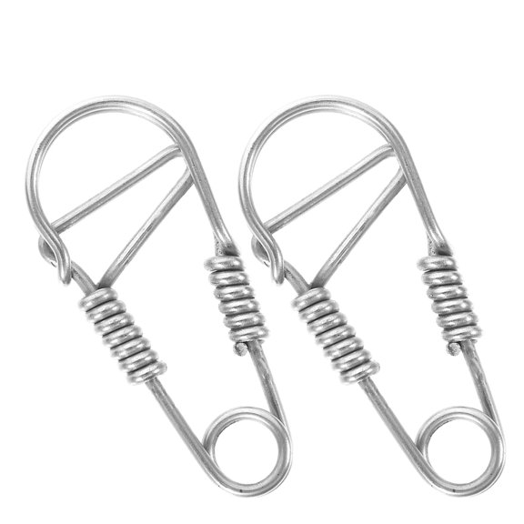 Hemoton 2pcs Stainless Steel Keychain Hook Metal Snap Clasp for Keychain Car Keychain Metal Keychain Metal Keychain Clip Keychain Carabiner Clip Keychain Hook Accessory Car Keychain
