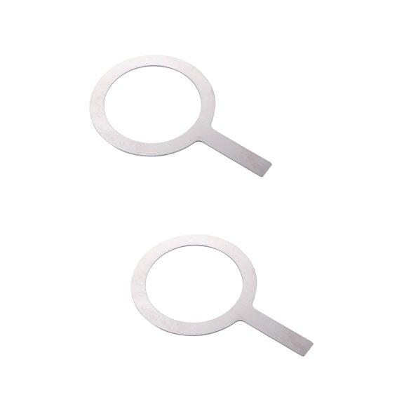 Hemoton 2pcs Stainless Steel Milk Tea Ring Baking Milk Cup Rim Protective Cover for Tea Shop Dessert Shop Cafe (2#95 Aperture)