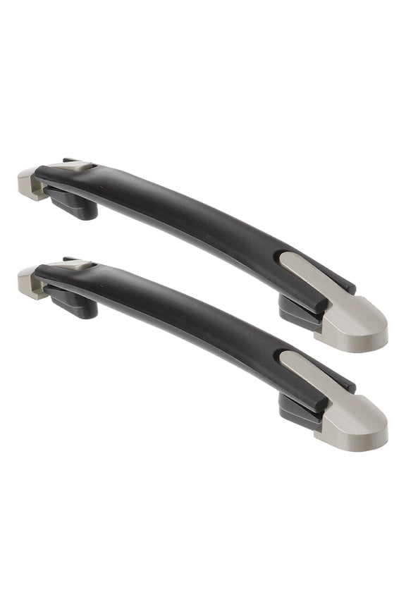 Set of 2 Black Plastic Suitcase Handles with Comfortable Grip, Luggage Replacement Handles, Easy to Install