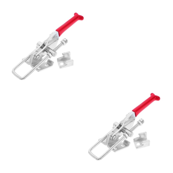 Hemoton 2pcs Toggle Clamp Latch Latch Clamps Quick Release Hasp Clamps for Cabinet Boxes Case Trunk Jig Metal Toggle