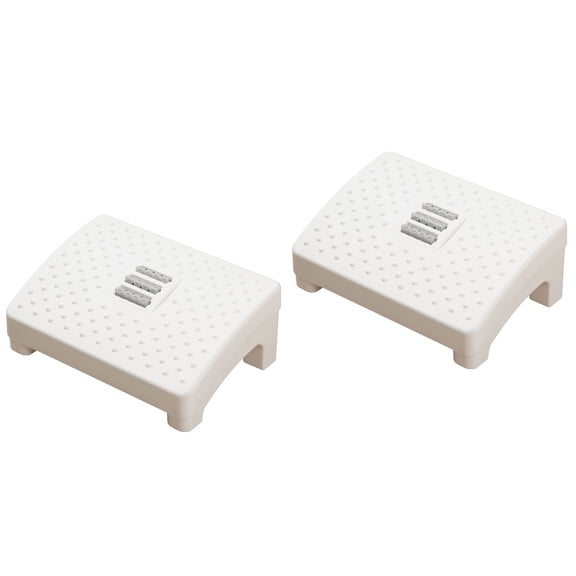 Hemoton 2-Pack Plastic Toilet Foot Stools for Bathroom, Anti- Step Stools for Feet Support and Comfort