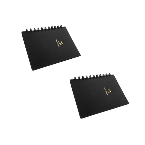Hemoton 2pcs Transparent Sheet Music Folders with Mushroom Clip 20 Pages Capacity Detachable Folder Sheet Music Folders Portable File Binder