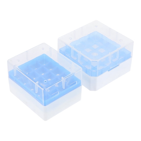 Hytrove Plastic Cryovial Tube Box PP Material 2Pcs 3.0x2.4x2.1in