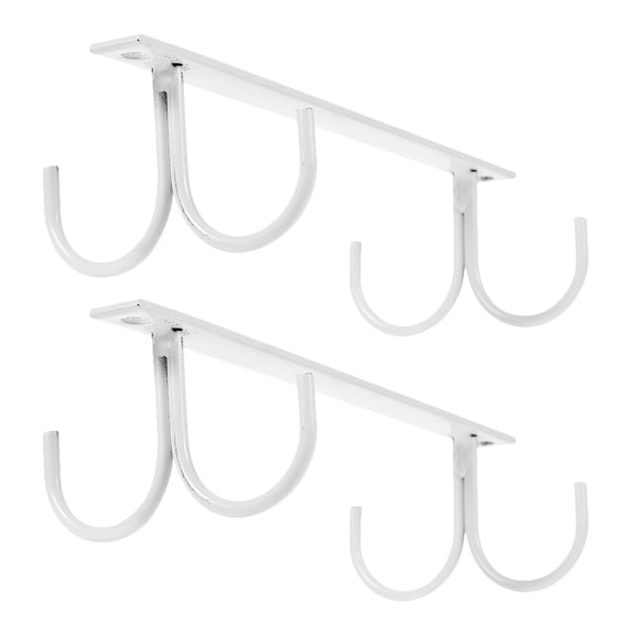 Hemoton 2pcs Under Cabinet Coffee Mug Holder Iron Mug Racks Space-Saving Hanging Cup Organizer Mug Hooks Under Shelf Mug Hangers