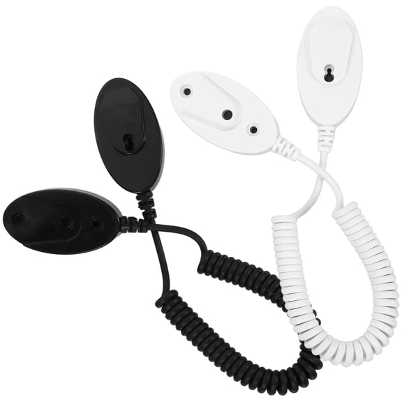 Hemoton 2pcs Universal Remote Control Holder with Anti-Lost Ropes Self-Adhesive Hooks for Easy Installation No Drilling Required, for TV Remotes Phones Tablets