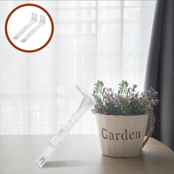 Hemoton 2pcs Wall and Ceiling Mount Curtain Track System Curtain Track Brackets System For Curtains Ideal For Home And Office Decor