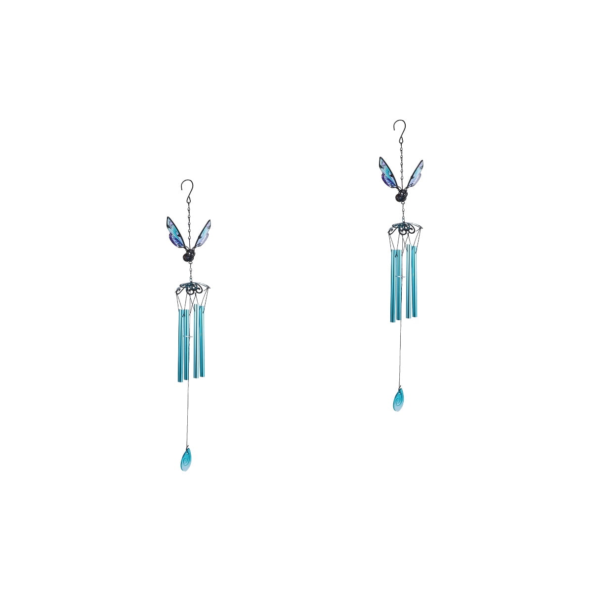 RENACLIPY Durable Sky-Blue Wind Chime for Door and Garden Decor  2Pcs