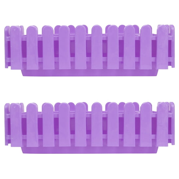 Hemoton 2-Pack Window Planter Boxes, Rectangular Flower & Vegetable Pots for Windowsill, Patio, Garden, Balcony, Fence, Deck Decor