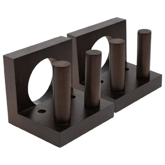 Hemoton 2-Pack Wooden Baseball Bat Wall Mount Holder Horizontal Display Rack Stand for Softball Memorabilia and Collectible Storage