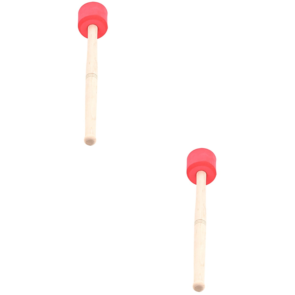 Hemoton 2-Pack Wooden Drum Mallets for Percussion Instruments, Bass Drumsticks Set with Wood Handles