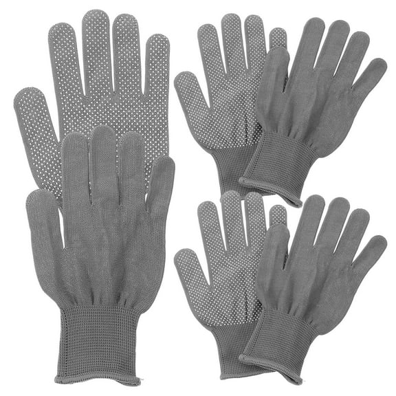 HEMOTON Durable Nylon Gloves for Outdoor Activities with AntiSlip Silicone Dots Grey Lightweight Dirt Resistant Size M L XL