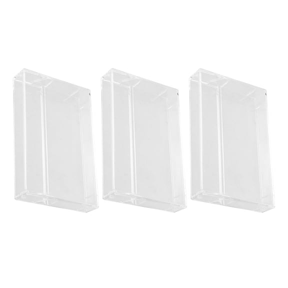 Hemoton 3-Pack Transparent Tape Holder Cassette Case Boxes for Audio Recorder Storage and