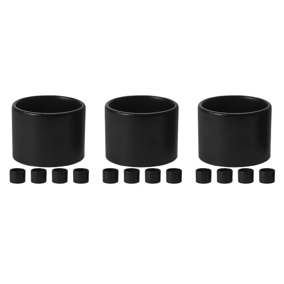 Hemoton  3 Pieces Lamp Parts Shade Drum Ring Thread Diameter Holder Black Light Socket Rings Replacement