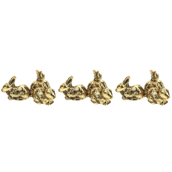 SOPOTUTU Golden Three Wise Monkeys Crystal Ball Holder for Home Decor