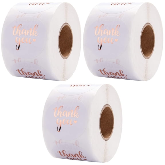 Phenofice Rose Gold Envelope Stickers Self-Adhesive Decorative Labels for Wrapping and Party