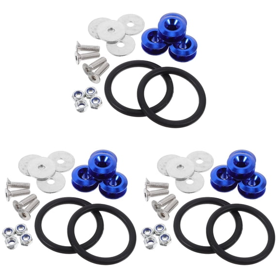 EXHUMKY Car Bumper Clips Aluminum Quick Release Fastener Kit for Front Rear Bumpers 3Sets