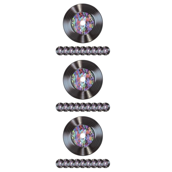 Hemoton 3 Sets Of Music Decorations For Wall Party Door Wall Decor Supplies Record Disc Wall Decor Vinyl Records Wall Decor Fake Records Decoration Records Ornament