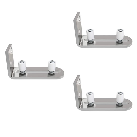 COOPHYA Heavy Duty Stainless Steel Floor Guides Swing for Barn Doors, Set of 3 Door Hardware