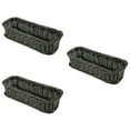 thumbnail image 1 of Hemoton 3 pcs Woven Plate Basket Rectangular Imitation Rattan Basket Multi-functional Basket for Kitchen Home (Dark Grey, 28x11x7cm), 1 of 8