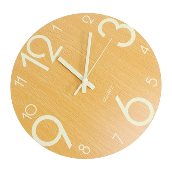 Hemoton 30 Cm Large Black Wall Clock Hanging Home Decor Office