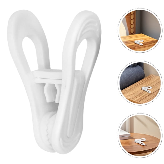 Hemoton 30 Pcs ABS Clothes Clips for Holding Large Items Wind-Proof Design White Color