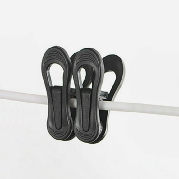 Hemoton 30 Pcs ABS Plastic Clothesline Clips for Holding Clothes with Wind-Proof Design Black