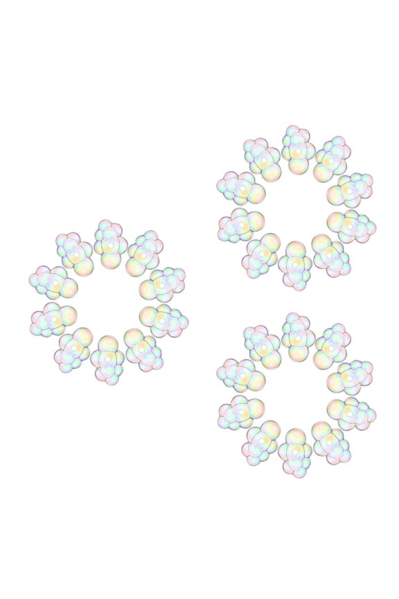 Hemoton 30 Pcs  Cloud Beads Acrylic Bubble Spacer Beads Loose Craft Beads For Jewelry Making Bracelet Necklace Earring Wind Chimes Key Chains