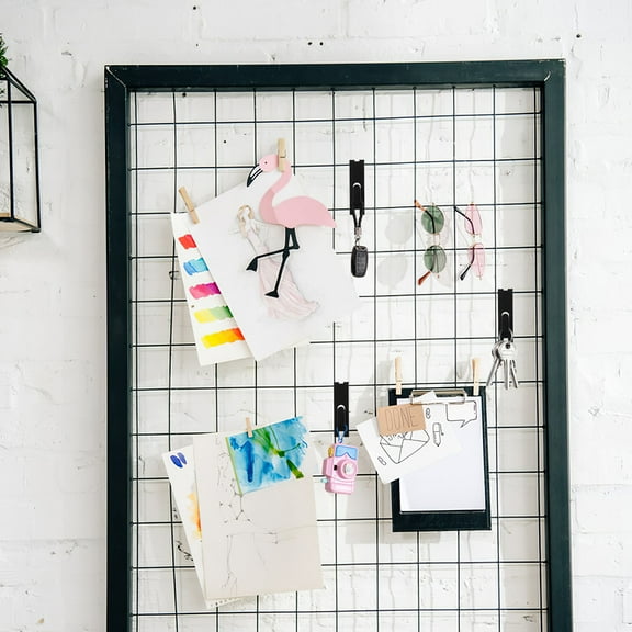 Hemoton 30 Pcs Grid Hooks Display Grid Wall Hooks Heavy Duty Metal Hooks Grid Wall Panel Hooks For Picture Frame Retail Display Wall Grid Organizer