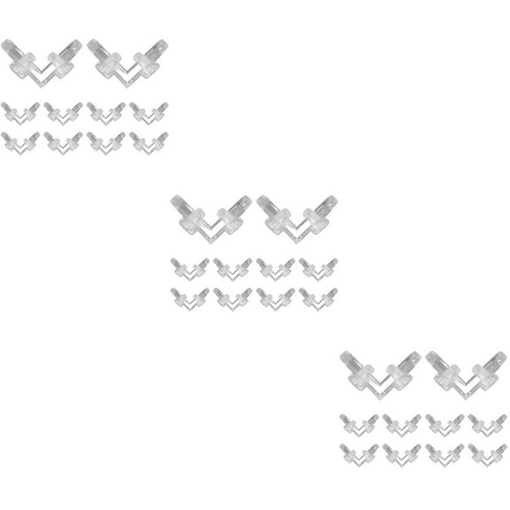 Hemoton 30 pcs  Corner Brackets L Brackets Acrylic Corner Brackets Clear Corner Braces (Screws Included)
