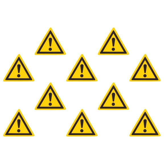 Hemoton 30 pcs Exclamation Mark Signs Fence Warning Stickers Triangle Nail Sticker Slow Moving Vehicle Sign Stickers Car Warning Sticker For Workplace