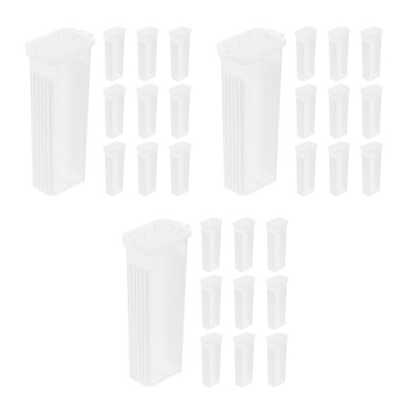 Hemoton 30-Piece Transparent Laboratory Jars for Microscope Slide Storage, Plastic Staining Dishes and Pathology Slide Holders for Science Labs