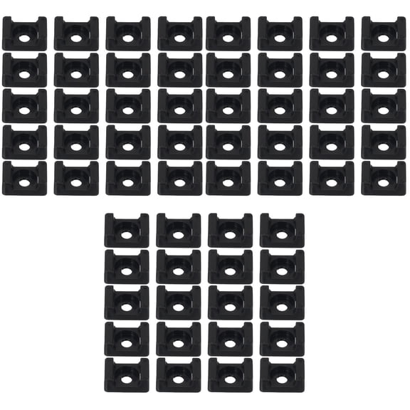 Hemoton 300 Pcs  Professional Cable Tie Mount Base Saddle Type Mount Wire Bundle Holder