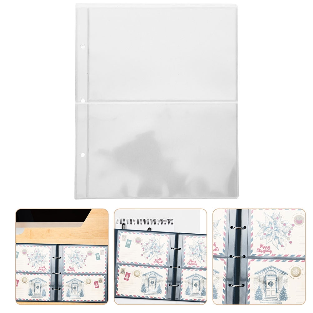 100 Pcs Clear Plastic Recipe Card Protectors - 4x6 Inch Page Sleeves For  Cookbook