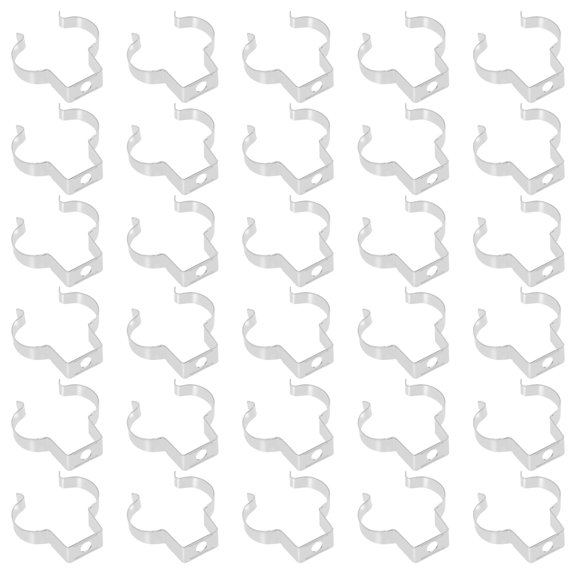 Hemoton 30pcs Lamp Support Metal Fluorescent Light Holder LED Rope Light Clip Clamp