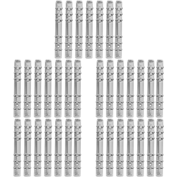 Hemoton 35 Pcs Notebook Binding Kit 6-Ring Binder Mechanism for Loose Leaf Book DIY Making
