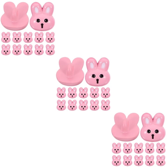 Hemoton 36 pcs Resin Crafts Buttons Rabbit Shaped Buttons DIY Buttons for Crafting Resin Cartoon Buttons