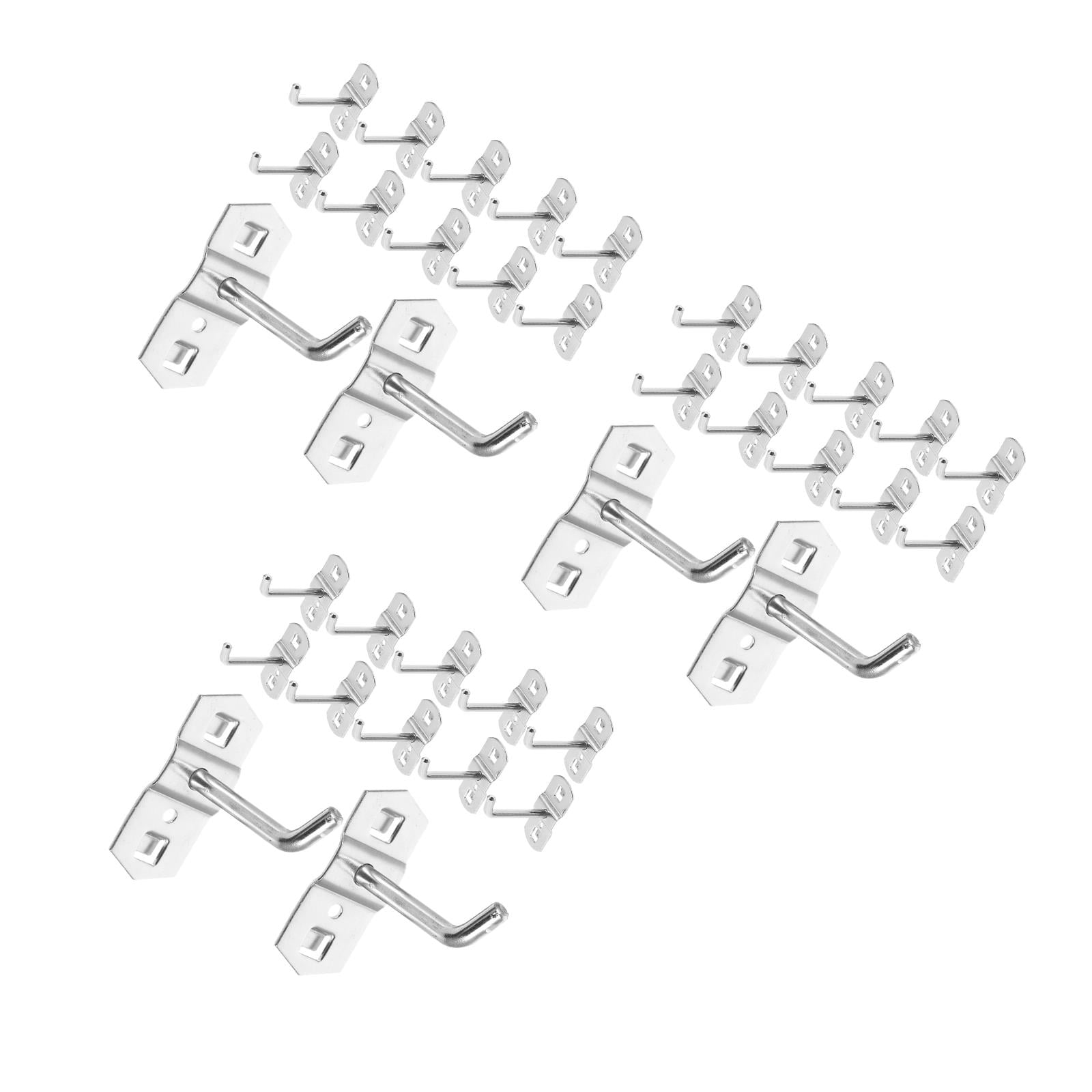 Hemoton 36-Piece Heavy Duty Metal Pegboard Hooks Set for Wall Panels, Garage, Shop, Retail Display and Organization