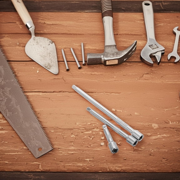 Hemoton 3PC Chrome Vanadium Extension Rod Set for Socket Wrench with Durable Construction and Precise