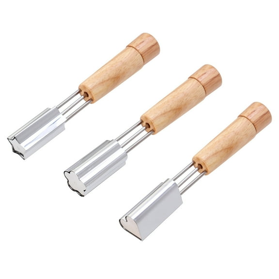 Hemoton 3PCS DIY Stainless Steel Heart Shape Molds Vegetable Fruit Flower Shape Cutters Cake Moulds Star Shape Cookie Biscuit Mould Embossed Baking Tools