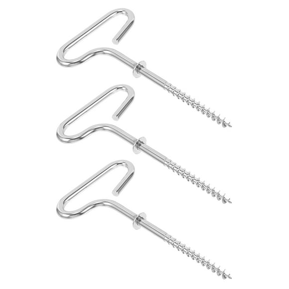 Hemoton 3Pcs Ice Fishing Nails Tent Bracket Holder Spiral Drill Stakes Winter Fishing Supplies