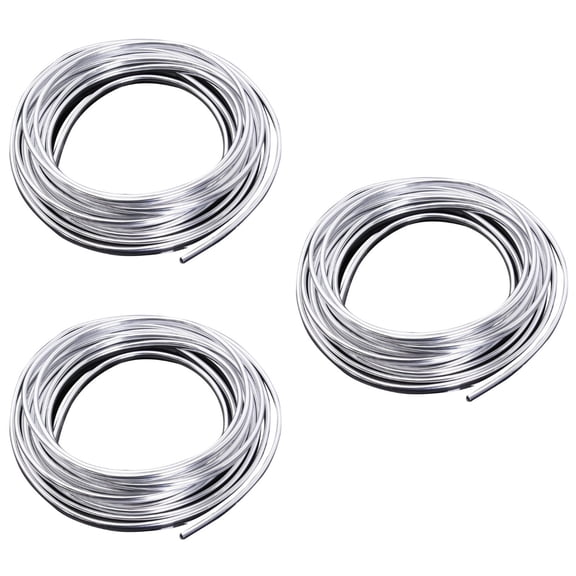 Hemoton 3pcs 2M Car Styling Car Decorative Strip U-Shaped Interior Mouldings Decorative Filler (Silver)