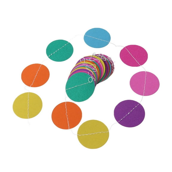 Homoyoyo 3-Pack Paper Circle Dot Banners Assorted Colors Party Wall Decorations for Birthday Baby Shower